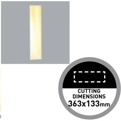 Γύψινο led σποτ παραλληλόγραμμο 1W θερμό φως 3000k 80lm 360x130x60mm μη στεγανό IP20