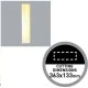 Γύψινο led σποτ παραλληλόγραμμο 1W θερμό φως 3000k 80lm 360x130x60mm μη στεγανό IP20
