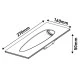 Γύψινο σποτ led παραλληλόγραμμο 270x160x50mm 1W θερμό φως 3000k 80lm μη στεγανό IP20