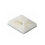 Αυτοκόλλητη βάση δεματικών 20x20mm λευκό χρώμα σε blister 100τμχ