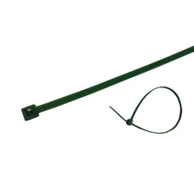 Δεματικά καλωδίων 200x2.5mm σε blister 100τμχ πράσινο χρώμα