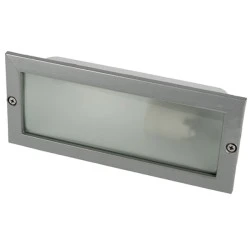 Φωτιστικό διαδρόμου χωνευτό γκρι 233x83x101mm με ντουί Ε27 χωρίς περσίδες IP44