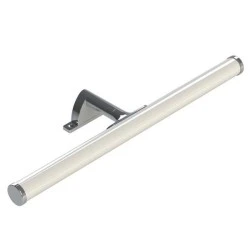 Led φωτιστικό επίτοιχο μπάνιου 6W νίκελ 3000K θερμό φως στεγανό IP44 από αλουμίνιο & NaNo PC