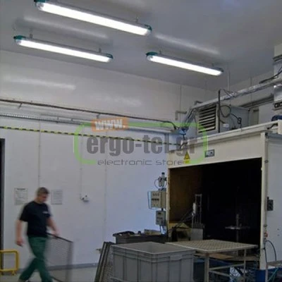 Φωτιστικό στεγανό IP65 για 1 λάμπα LED TUBE T8 60cm με κάλυμμα P.C. και με τροφοδοσία στο 1 άκρο