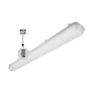 Φωτιστικό για 2 λάμπες LED TUBE T8 120cm με κάλυμμα P.C. στεγανό IP65 και τροφοδοσία στο 1 άκρο