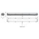 Φωτιστικό στεγανό IP65 για 1 λάμπα LED TUBE T8 60cm με κάλυμμα P.C. και με τροφοδοσία στο 1 άκρο