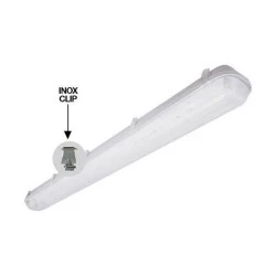 Φωτιστικό για 2 λάμπες LED TUBE T8 120cm με κάλυμμα P.C. στεγανό IP65 και τροφοδοσία στο 1 άκρο