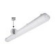Φωτιστικό στεγανό IP65 για 1 λάμπα LED TUBE T8 60cm με κάλυμμα P.C. και με τροφοδοσία στο 1 άκρο