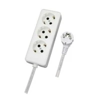 Πολύπριζο 3 θέσεων με καλώδιο διατομής 3x1,5mm 3m  με γείωση