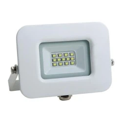 Προβολέας led smd plus 10W 220-240V ενδιάμεσο λευκό φως 4000k λευκός στεγανός IP65 950 lumen