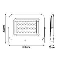 Προβολέας led smd 100W 220-240V ενδιάμεσο λευκό φως 4000k 11000lm βάση 360° στεγανός IP65