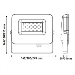 Προβολέας led smd 50W ψυχρό λευκό φως 6500k 4200lm με φωτοκύτταρο ημέρας-νύχτας στεγανός IP65