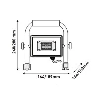 Φορητός προβολέας led smd 30W 220-240V ενδιάμεσο λευκό φως 4000k 2400lm δέσμης 120° IP65