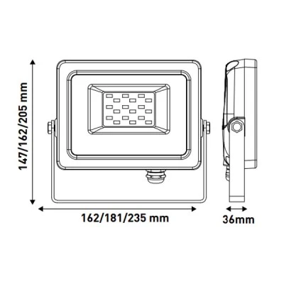 Προβολέας 20W 12-24V DC led smd ενδιάμεσο λευκό φως 4000k 1700lm εξωτερικού χώρου στεγανός IP65 Προβολέας 20W 12-24V DC led smd ενδιάμεσο λευκό φως 4000k 1700lm εξωτερικού χώρου στεγανός IP65
