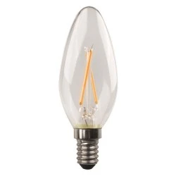 Λάμπα led τύπου κεράκι E14 crossed filament 2.5W 220-240V θερμό φως 2700k 250lm δέσμης 360° 25000h