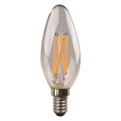 Λάμπα led crossed filament κεράκι E14 6.5W 220-240V θερμό φως 2700k 806lm δέσμης 360° 25000h
