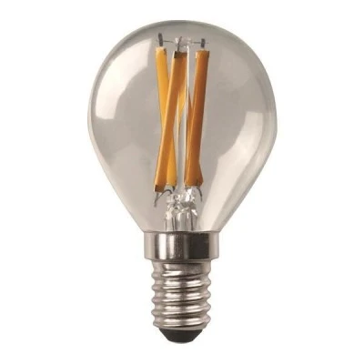 Λάμπα led σφαιρική crossed filament E14 4.2W 230V θερμό φως 3000k 480lm δέσμης 360° 25000h