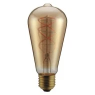 Λάμπα led ST64 διακοσμητική filament E27 5W 220-240V θερμό φως 2000k 300lm dimmable 25000h