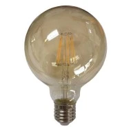 Λάμπα led globe G95 E27 filament 8W 220-240V θερμό φως 2400k 1055lm δέσμης 360° gold glass dimmable