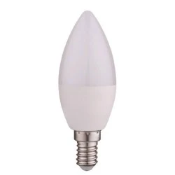 Λάμπα led κεράκι E14 6W 220-240V ενδιάμεσο φως 4000k 520lm 25000h σε συσκευασία 2 τμχ.