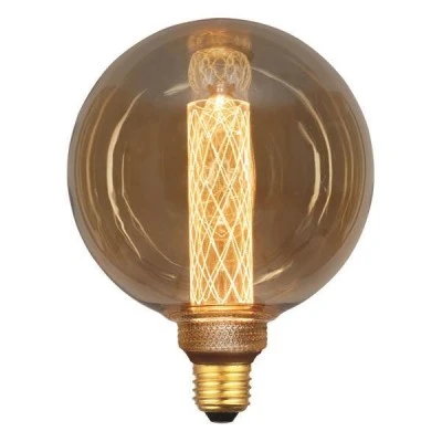 Λάμπα led globe filament G125 E27 3,5W 220-240V θερμό φως 2000k 120lm 360° gold glass dimmable