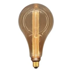 Λάμπα led filament αχλάδι P165 E27 3,5W 220-240V θερμό φως 2000k 120lm 360° gold glass dimmable