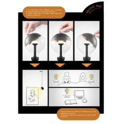Λάμπα led "move me" globe G120 E27 5,5W 220-240V θερμό φως 2700k 220-240v με ασημί περίβλημα