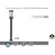 Κολωνάκι δαπέδου μεταλλικό 105x105x800mm για λάμπες E27 στεγανό IP44 σε μαύρο χρώμα