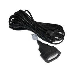Προέκταση με φις διπολικό οβάλ καλώδιο 2x0.75mm² 5m σε μαύρο χρώμα