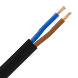 Καλώδιο εύκαμπτο H05VV-F 2x0.75mm² μαύρο