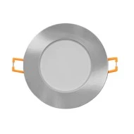 Led σποτ στρόγγυλο νίκελ ματ χωνευτό ισχύος 5W 230V 3000k θερμό λευκό φως 400lm στεγανό IP65