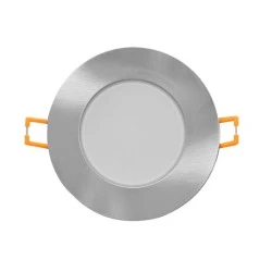 Led σποτ στρόγγυλο νίκελ ματ χωνευτό ισχύος 5W 230V 4000k ενδιάμεσο φως 410lm στεγανό IP65