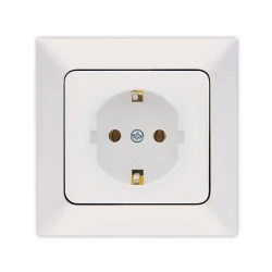 Πρίζα σούκο 16A 250V σε λευκό χρώμα NE-AD