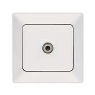 Πρίζα TV F connector NE-AD σε λευκό χρώμα