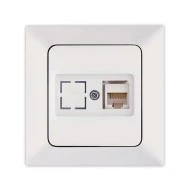 Πρίζα DATA CAT 6 RJ 45 μονή λευκή NE-AD
