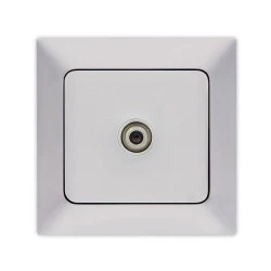 Πρίζα TV F connector NE-AD νίκελ ματ