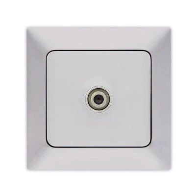 Πρίζα TV F connector NE-AD νίκελ ματ