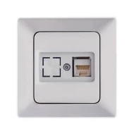Πρίζα DATA μονή CAT 6 RJ 45 νίκελ ματ NE-AD