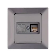 Πρίζα DATA CAT 6 RJ 45 μονή γραφίτης NE-AD