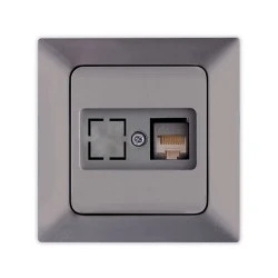 Πρίζα DATA CAT 6 RJ 45 μονή γραφίτης NE-AD Πρίζα DATA CAT 6 RJ 45 μονή γραφίτης NE-AD