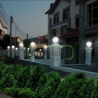 Φωτιστικό μπάλα δαπέδου εξωτερικού χώρου Φ20cm PMMA γάλακτος με βάση γρίφα & ντουί E27 στεγανή IP54