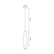 Διακοσμητικό φωτιστικό κρεμαστό bottle opal 37x10cm με ντουί E27 σειρά Μήλος Διακοσμητικό φωτιστικό κρεμαστό bottle opal 37x10cm με ντουί E27 σειρά Μήλος