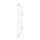 Διακοσμητικό φωτιστικό κρεμαστό bottle opal 37x10cm με ντουί E27 σειρά Μήλος
