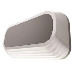Led απλίκα οβάλ ισχύος 12W 220-240V σκούρο γκρι 240x120x45 3000K θερμό φως στεγανή IP54