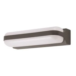 Led απλίκα οβάλ 13W 220-240V 240x105x55 3000K θερμό φως στεγανή IP65 σε σκούρο γκρι χρώμα