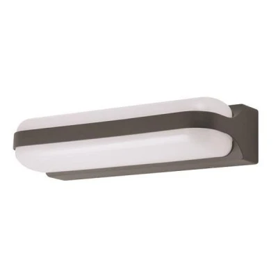 Led απλίκα οβάλ 13W 220-240V 240x105x55 3000K θερμό φως στεγανή IP65 σε σκούρο γκρι χρώμα