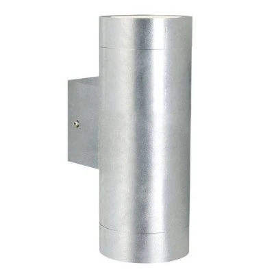 Απλίκα ΙΝΟΧ UP-DOWN 116x130mm GX53 ΙΡ44 επίτοιχης τοποθέτησης σε ασημί χρώμα