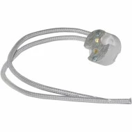 Ντουί πορσελάνης G5,3 DICHROIC 12V στρόγγυλο με καλώδιο σιλικόνης 15cm