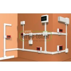 Κανάλι καλωδίων αυτοκόλλητο διατομής 12x12 πλαστικό 2m