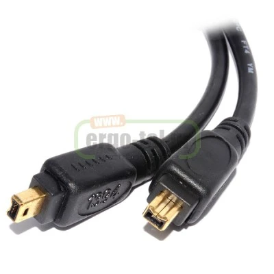 Καλώδια FIREWIRE 1394a 4P σε 4P 400SEC με μήκος 2m μαύρο χρώμα